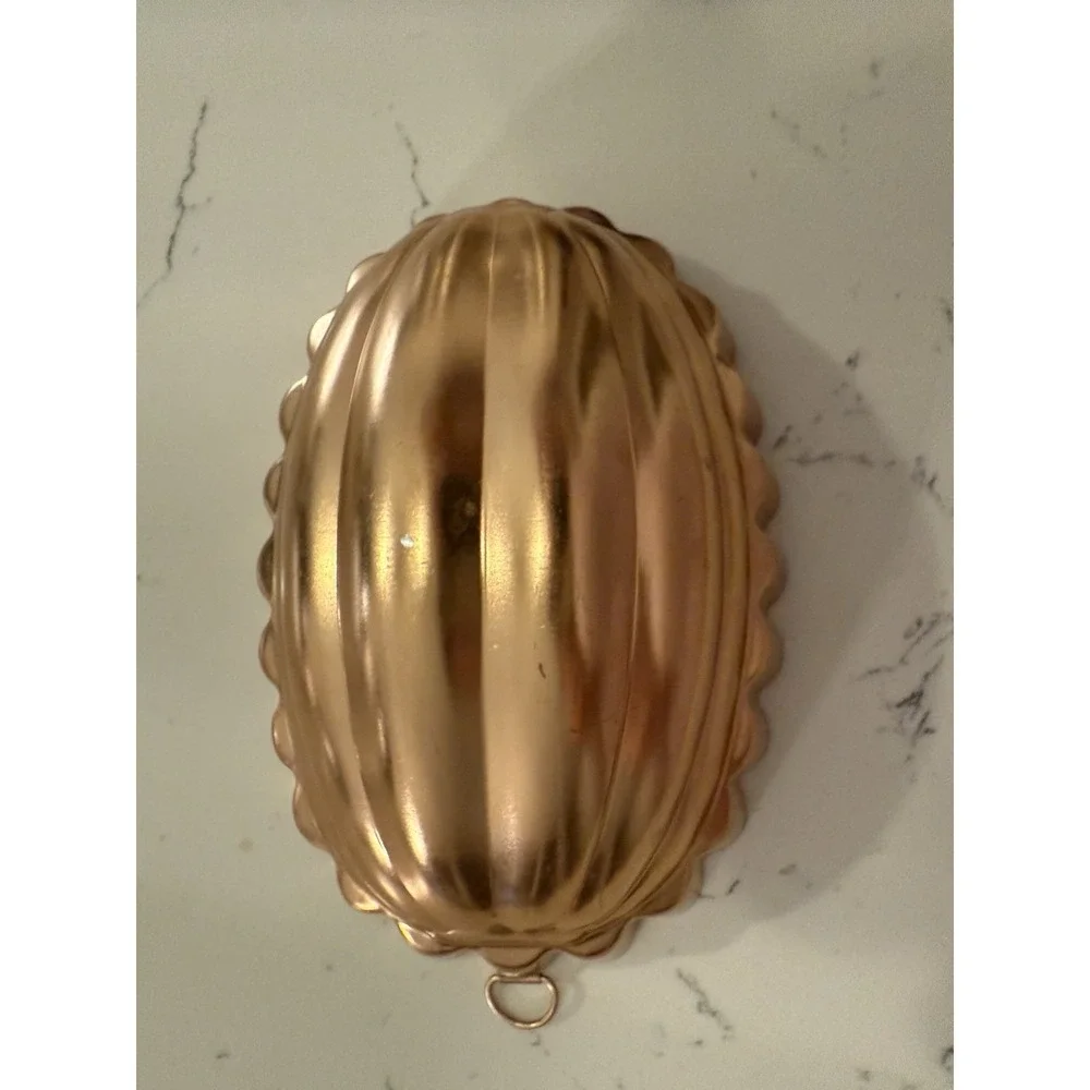 Small Vintage Copper Food Mold Gourd 2 1/2 Cup Hanging